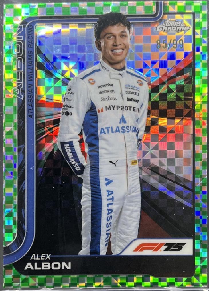 Alex Albon [Green Checker Flag Refractor] #17