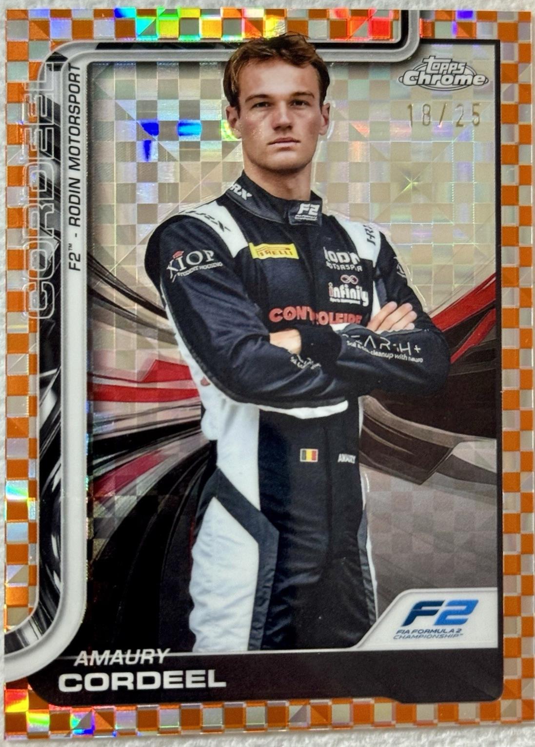 Amaury Cordeel [Orange Checker Flag Refractor] #36