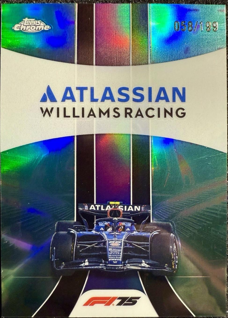 Atlassian Williams Racing [Aqua Raywave Refractor] #182