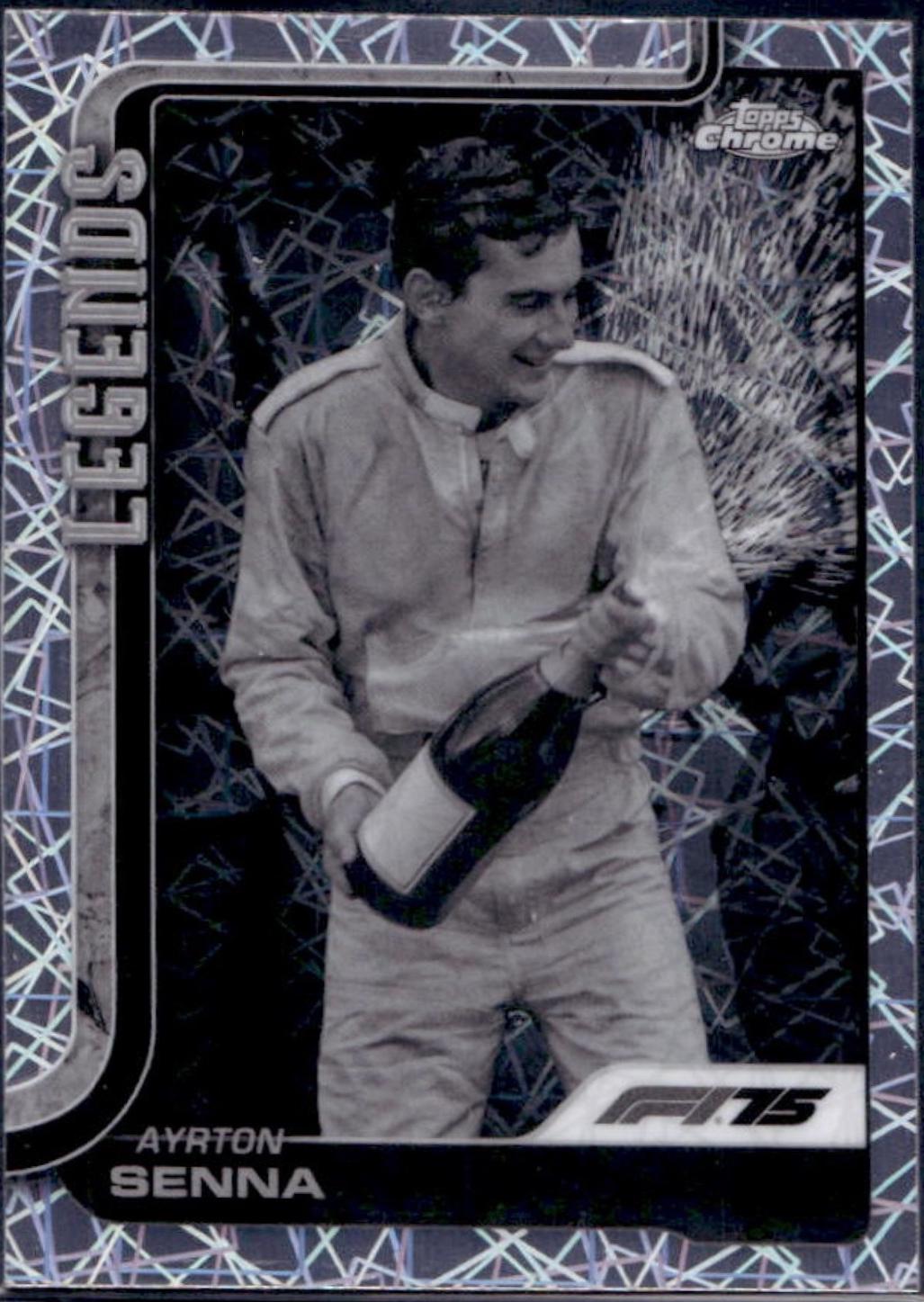 Ayrton Senna [Black White Lazer Refractor] #162