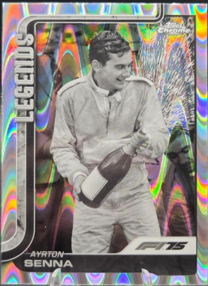 Ayrton Senna [Black White RayWave Refractor] #162