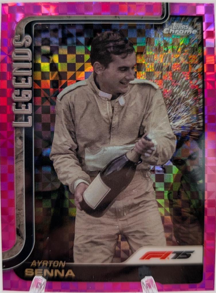 Ayrton Senna [Pink Checker Flag Refractor] #162
