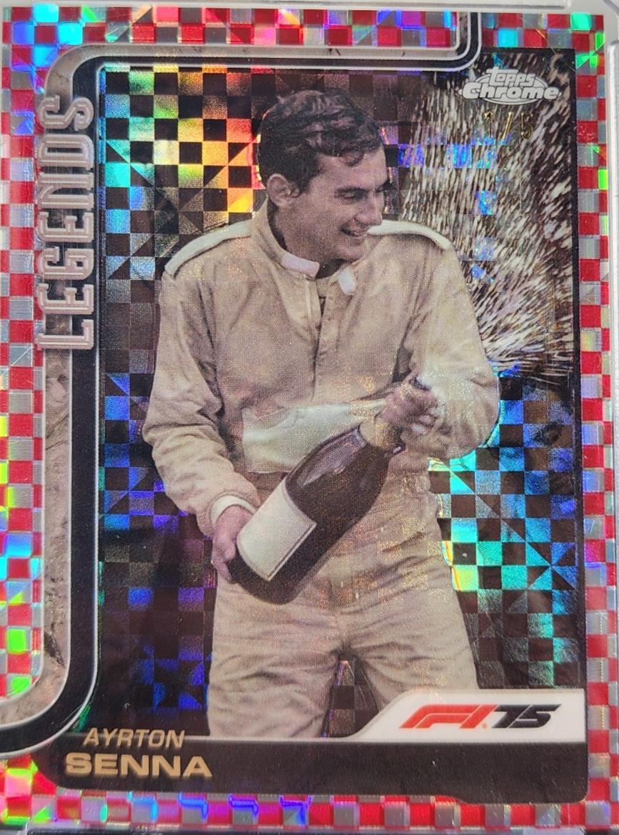 Ayrton Senna [Red Checker Flag Refractor] #162