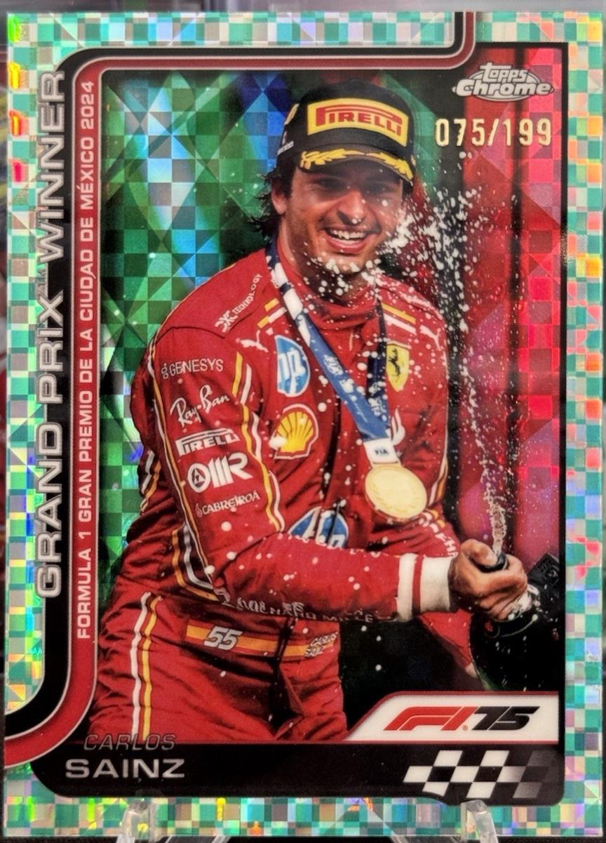 Carlos Sainz [Aqua Checker Flag Refractor] #112