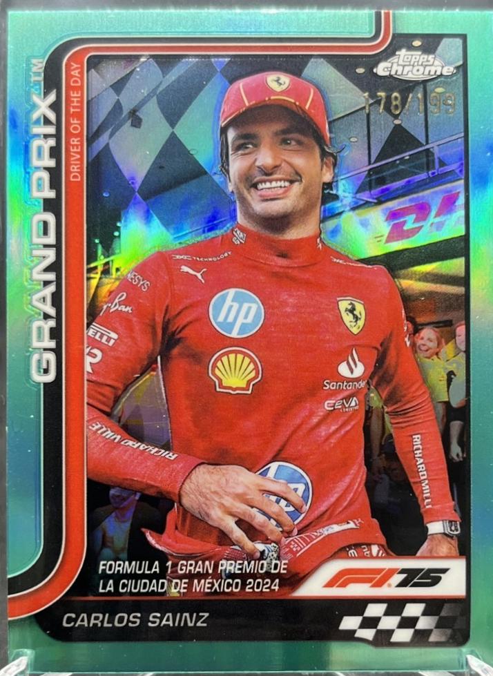 Carlos Sainz [Aqua Checker Flag Refractor] #141
