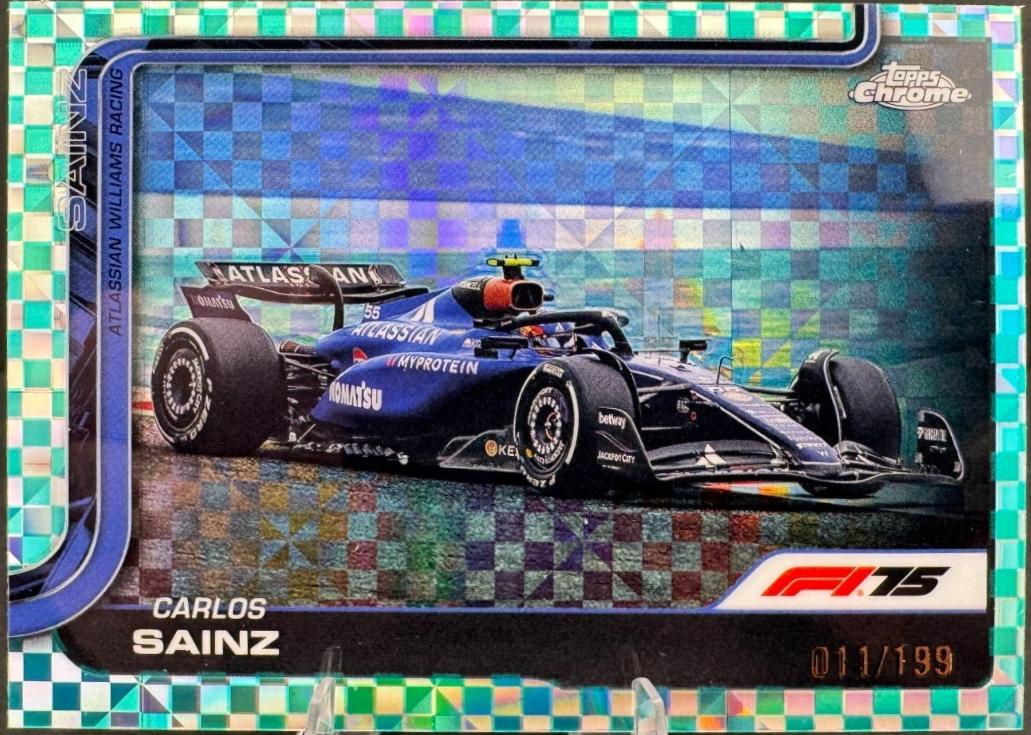 Carlos Sainz [Aqua Checker Flag Refractor] #90
