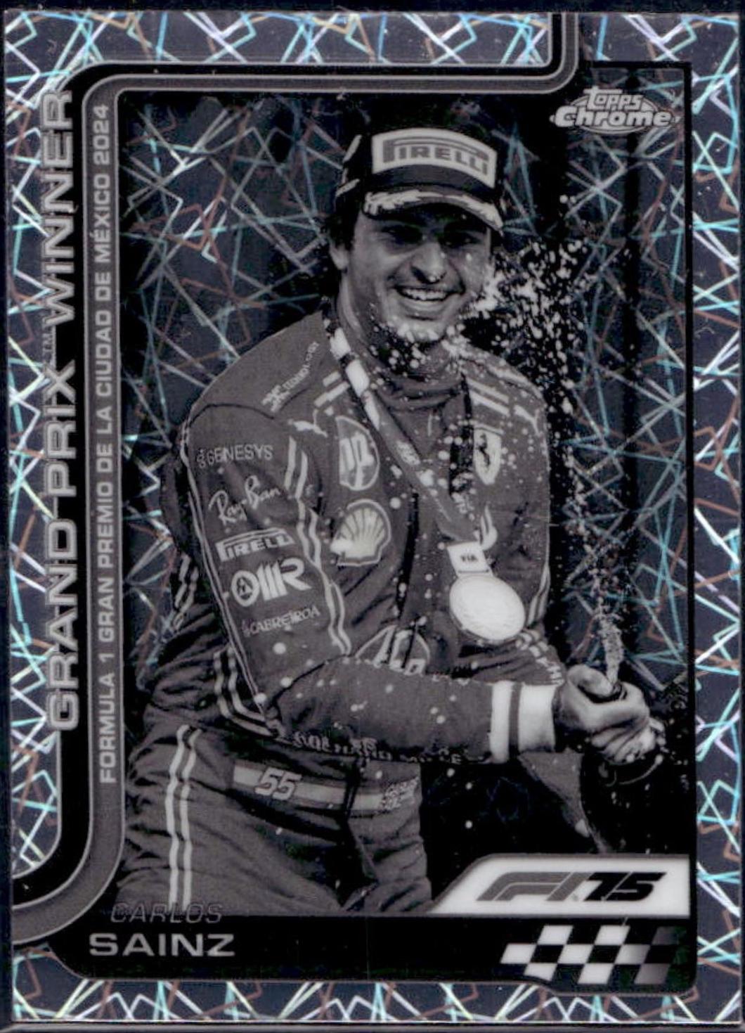 Carlos Sainz [Black White Lazer Refractor] #112