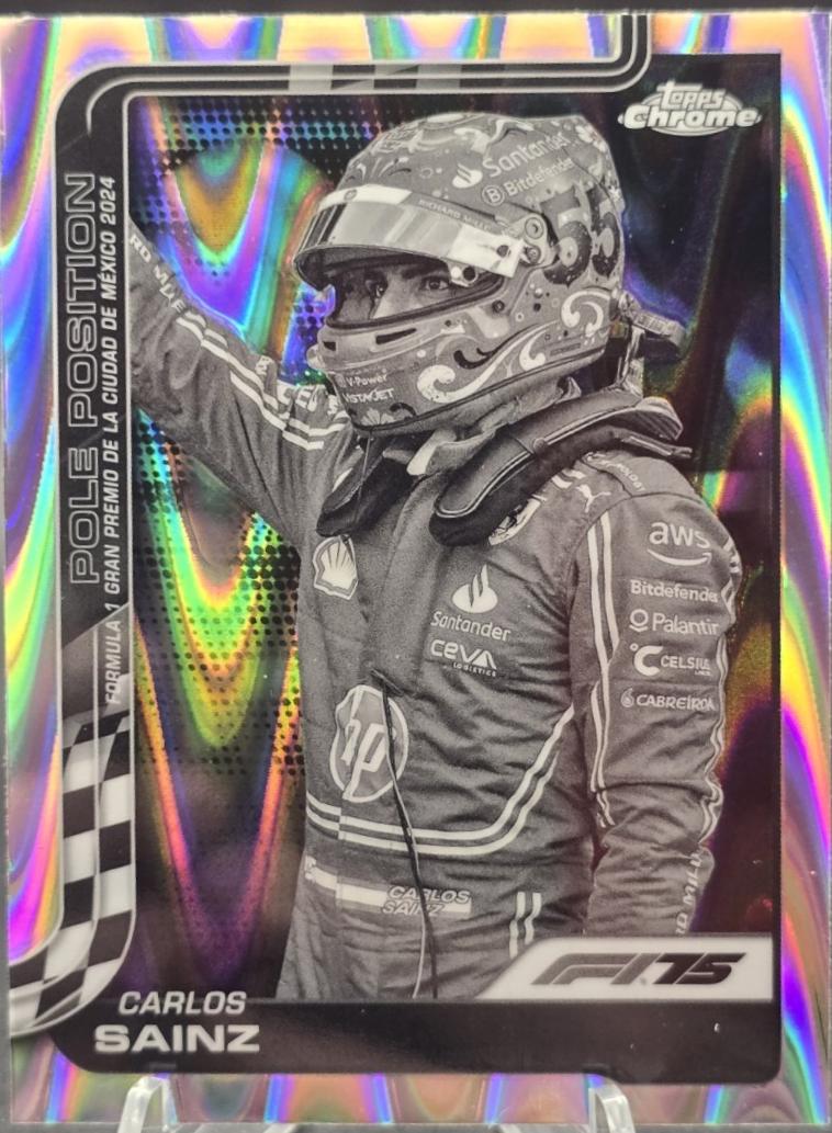 Carlos Sainz [Black White RayWave Refractor] #121