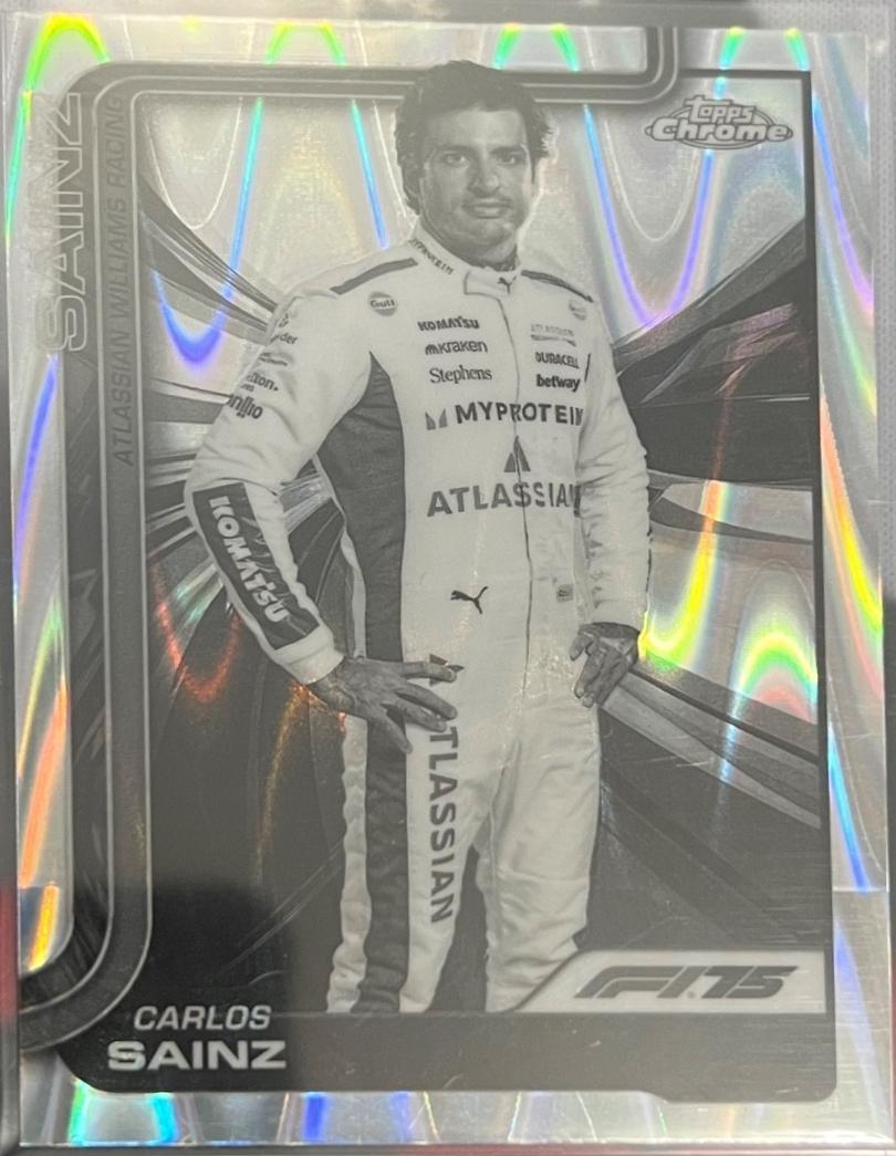 Carlos Sainz [Black White RayWave Refractor] #18