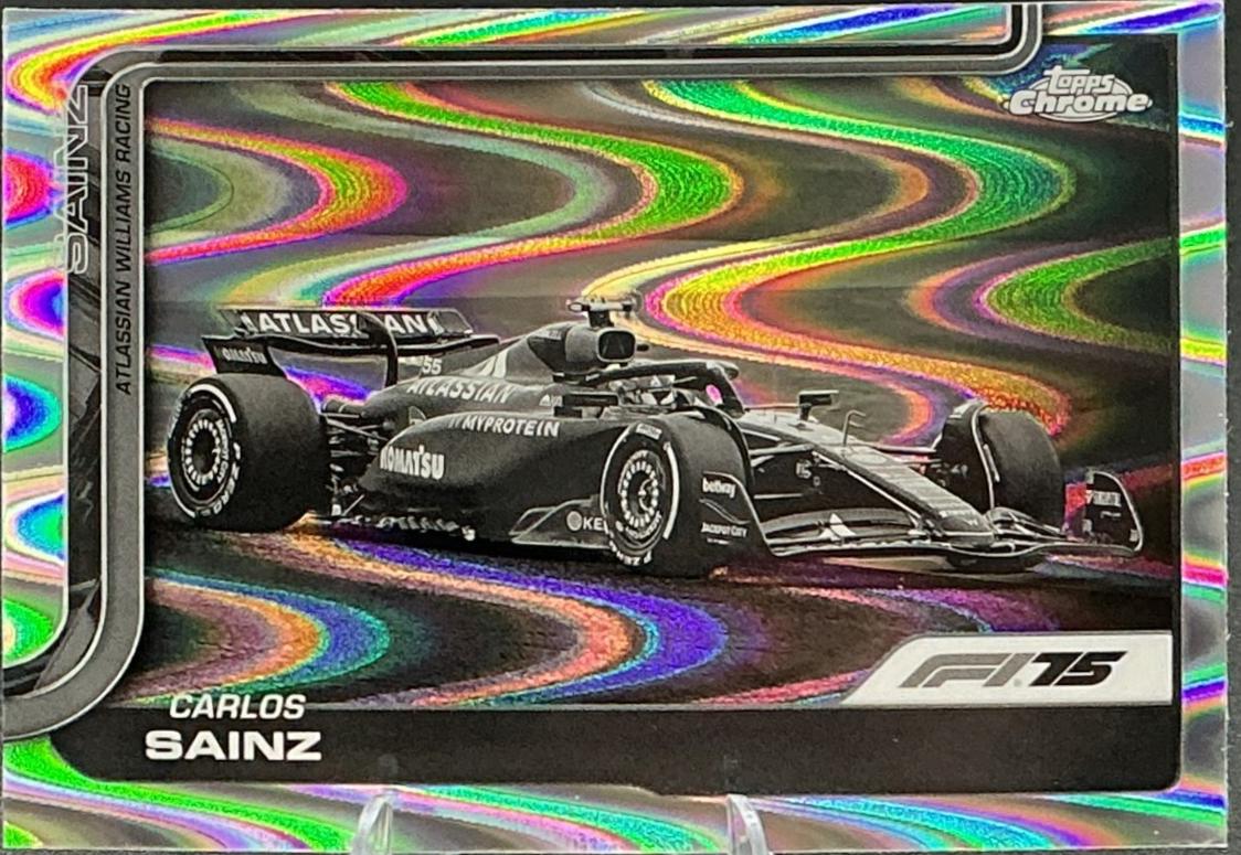 Carlos Sainz [Black White RayWave Refractor] #90