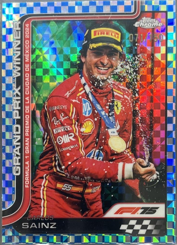 Carlos Sainz [Blue Checker Flag Refractor] #112
