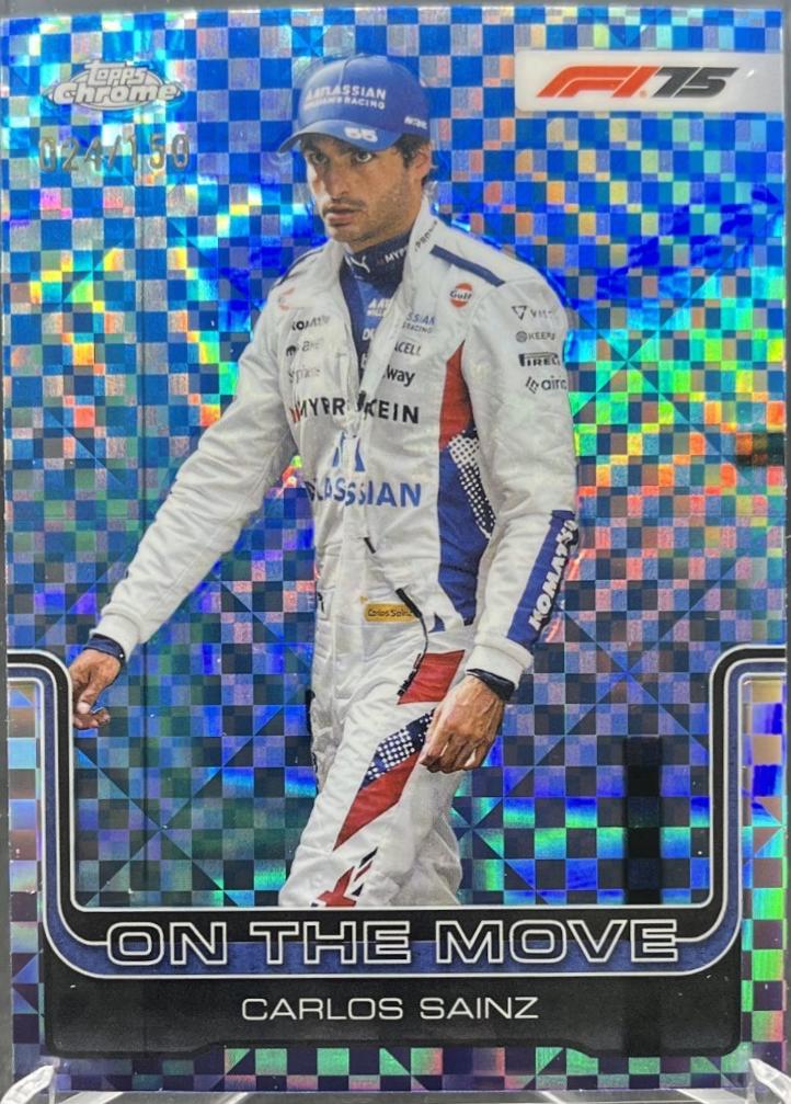 Carlos Sainz [Blue Checker Flag Refractor] #189