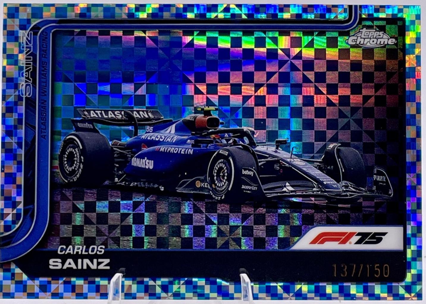 Carlos Sainz [Blue Checker Flag Refractor] #90