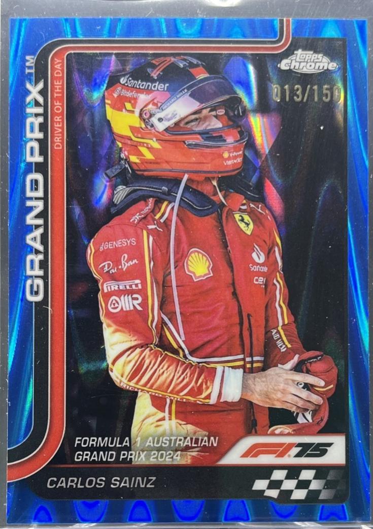 Carlos Sainz [Blue RayWave Refractor] #124