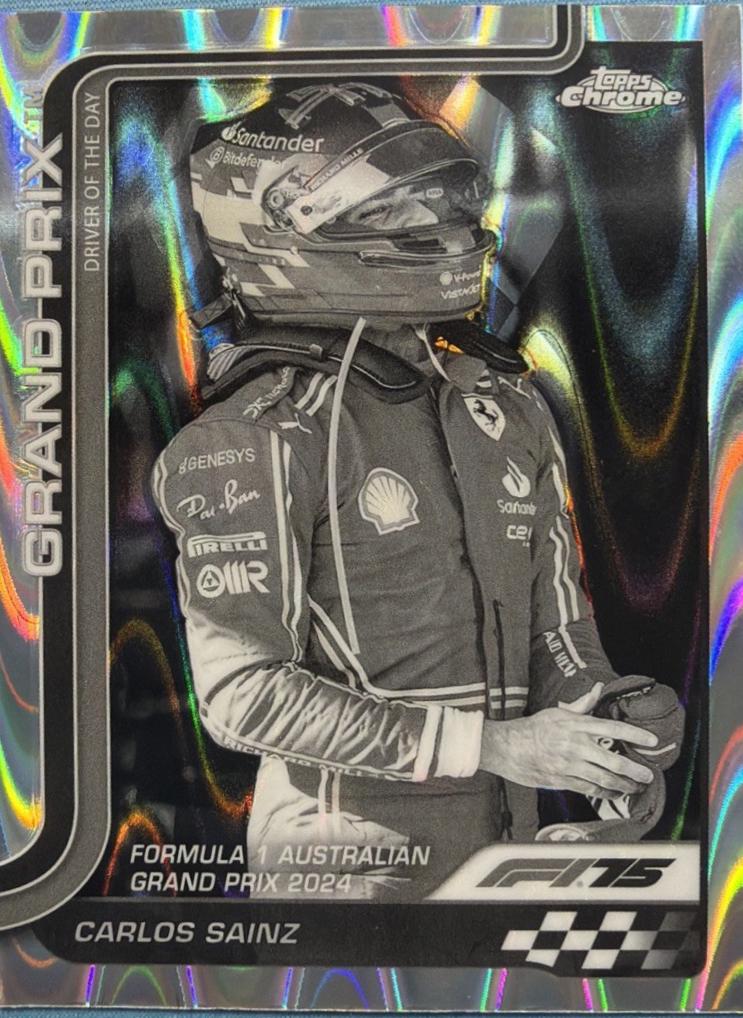 Carlos Sainz [Orange RayWave Refractor] #124
