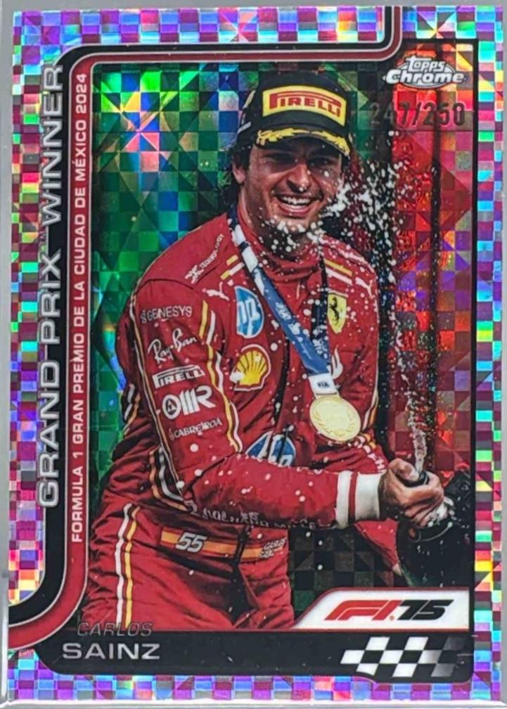 Carlos Sainz [Pink Checker Flag Refractor] #112