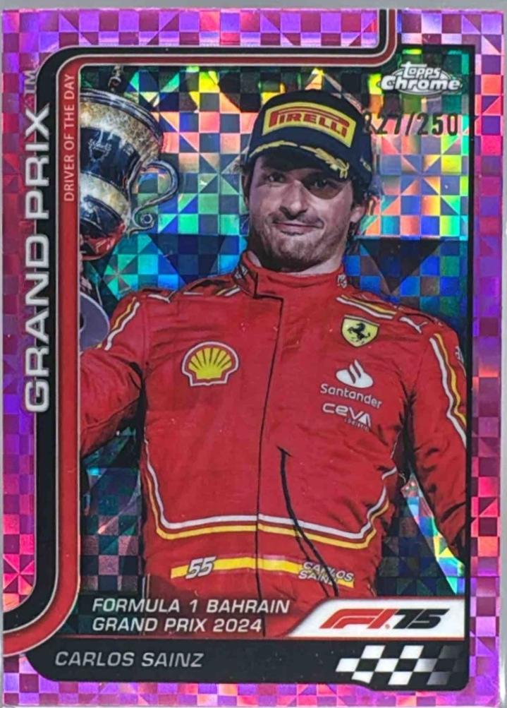 Carlos Sainz [Pink Checker Flag Refractor] #122