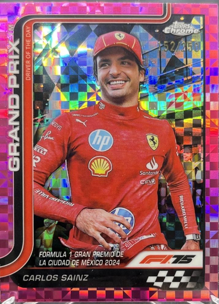 Carlos Sainz [Pink Checker Flag Refractor] #141