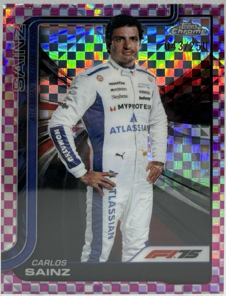 Carlos Sainz [Pink Checker Flag Refractor] #18