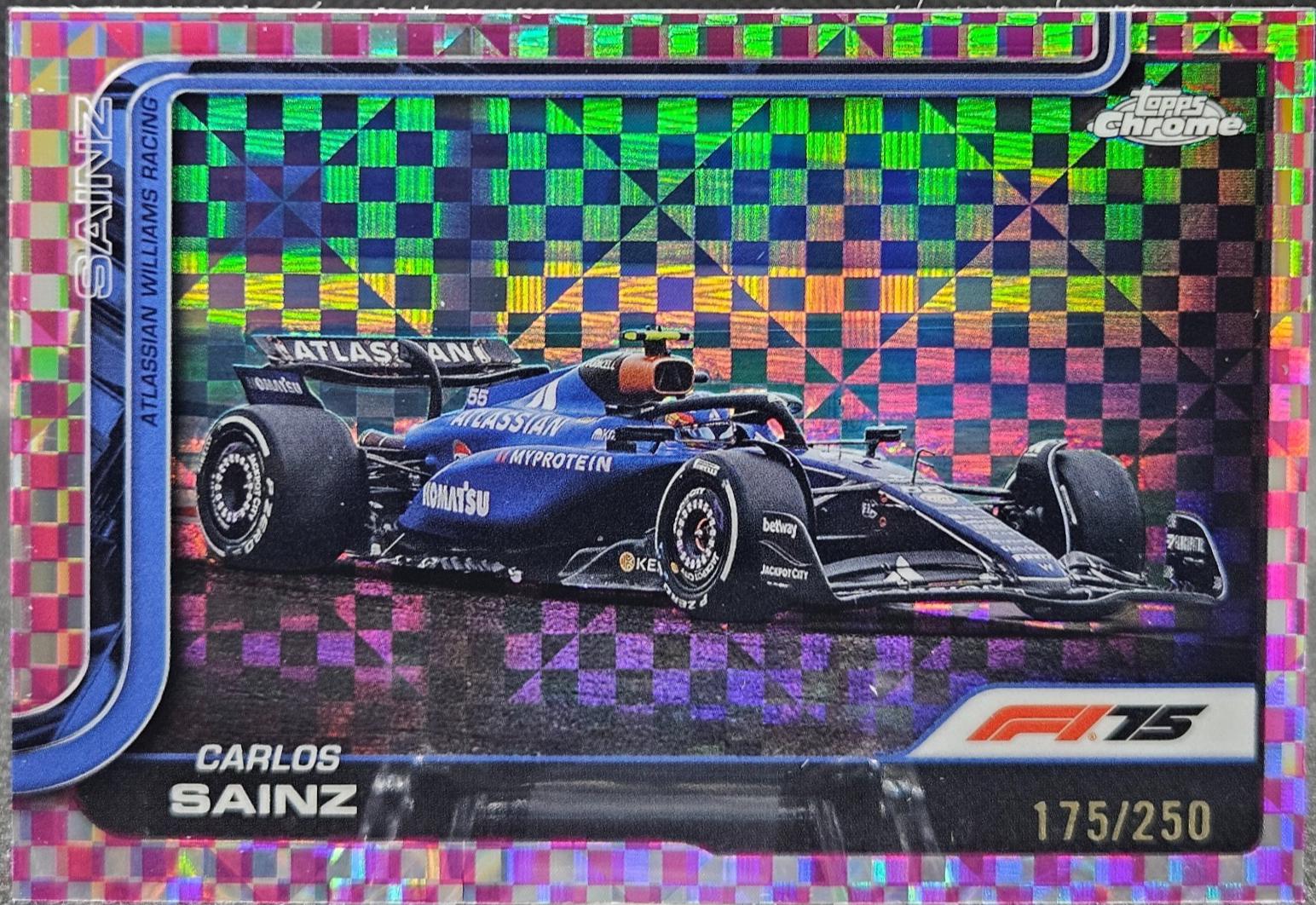 Carlos Sainz [Pink Checker Flag Refractor] #90