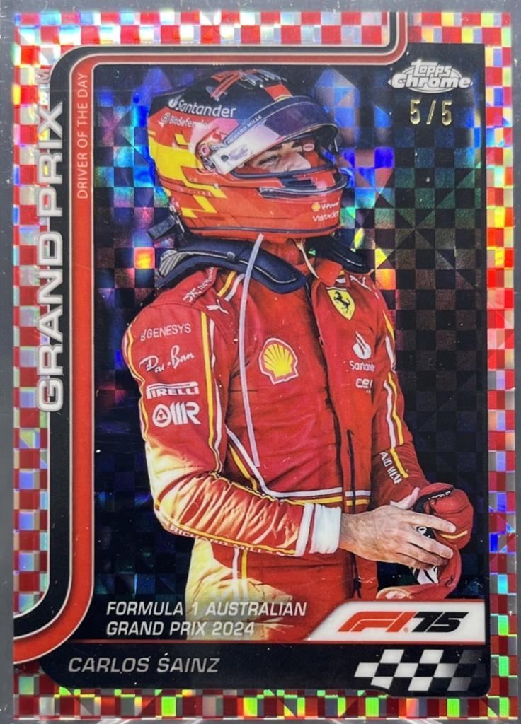 Carlos Sainz [Red Checker Flag Refractor] #124