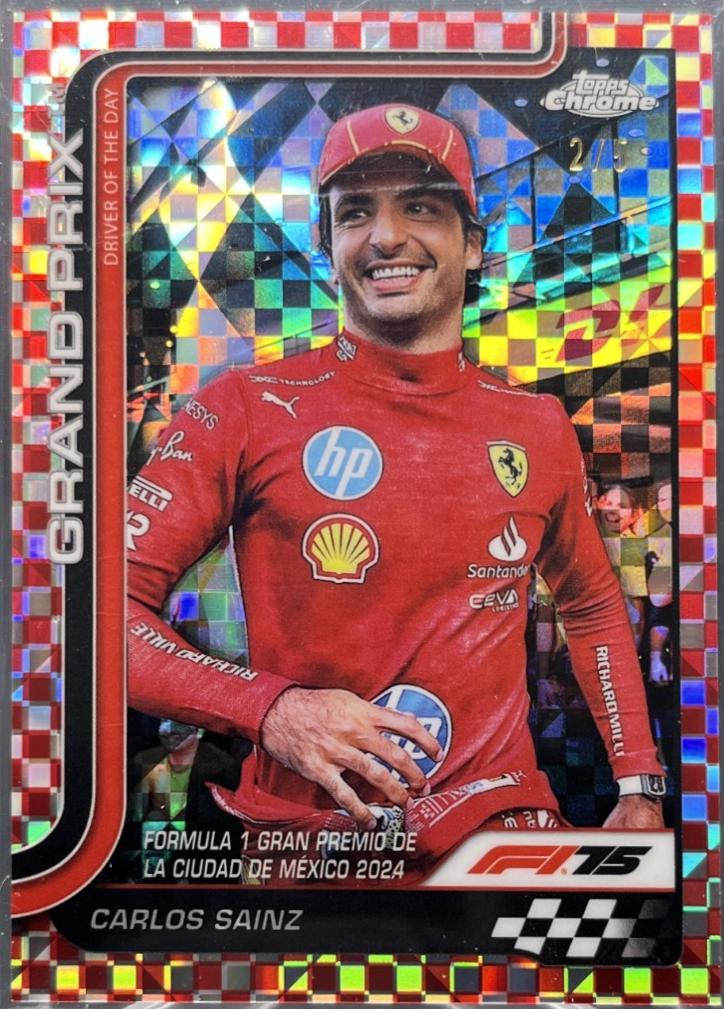 Carlos Sainz [Red Checker Flag Refractor] #141