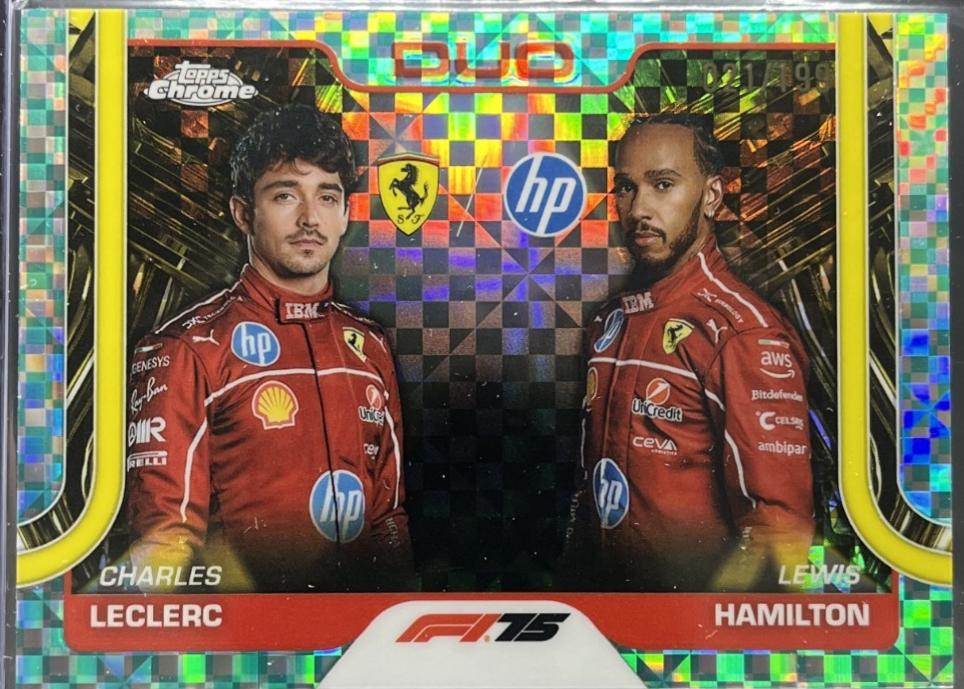 Charles Leclerc / Lewis Hamilton [Aqua Checker Flag Refractor] #165