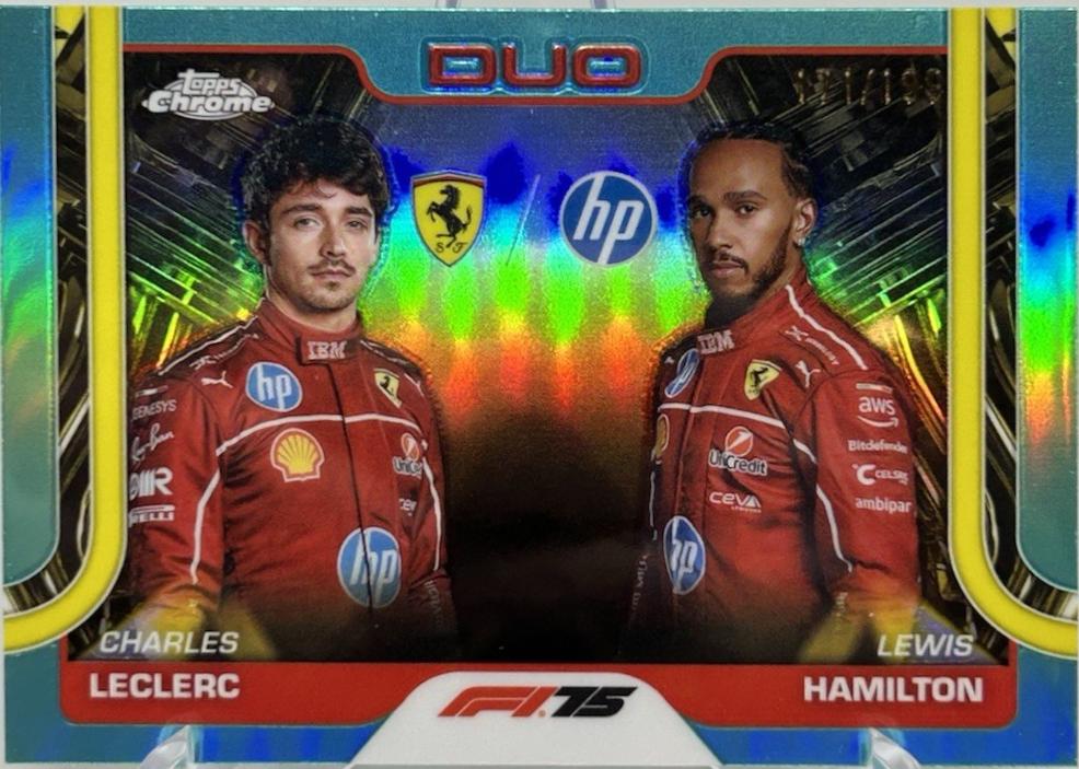 Charles Leclerc / Lewis Hamilton [Aqua Raywave Refractor] #165