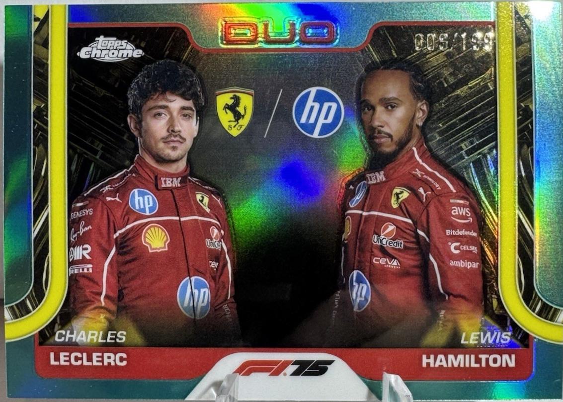 Charles Leclerc / Lewis Hamilton [Aqua Refractor] #165