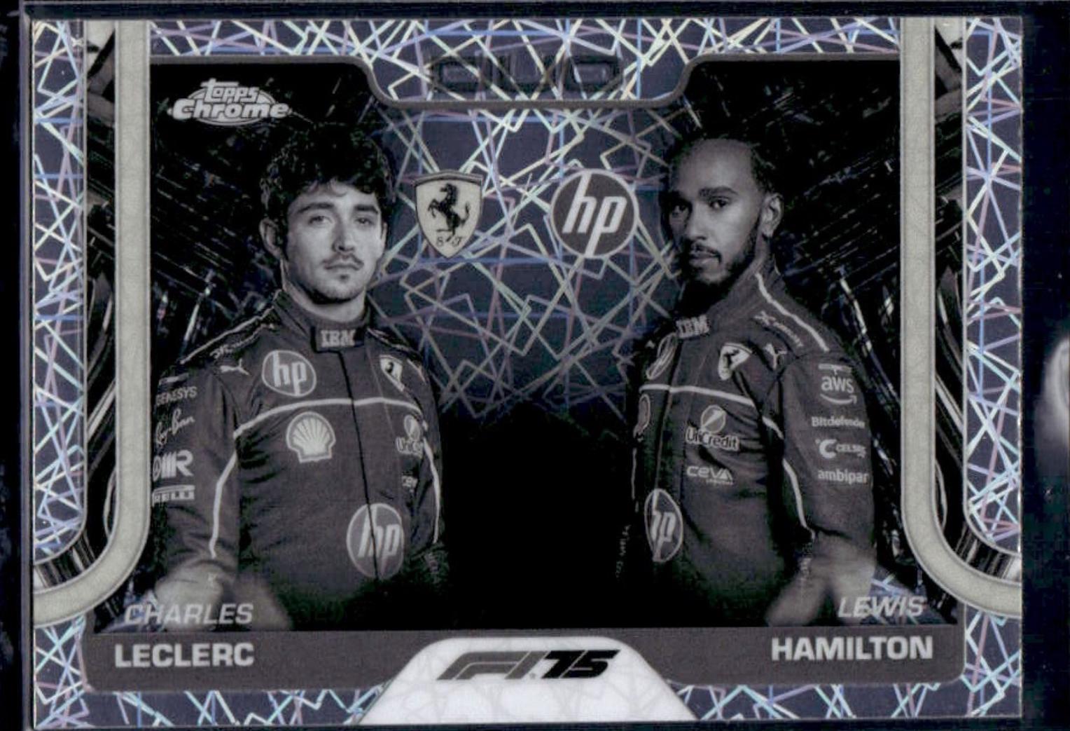 Charles Leclerc / Lewis Hamilton [Black White Lazer Refractor] #165
