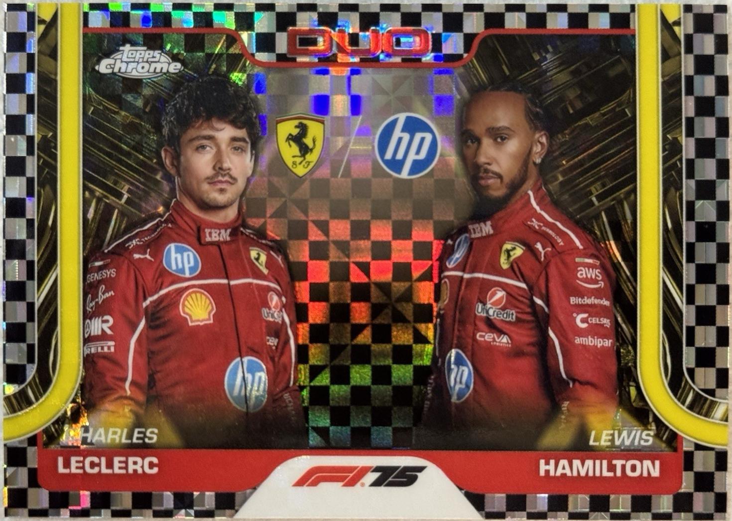 Charles Leclerc / Lewis Hamilton [Checker Flag Refractor] #165