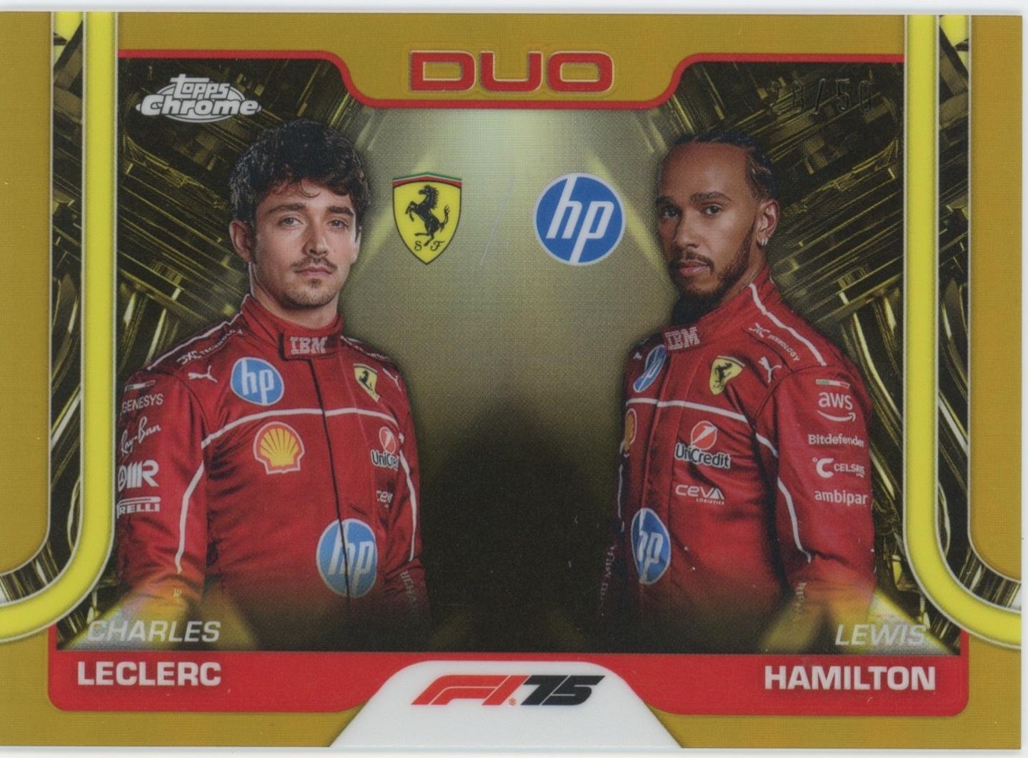 Charles Leclerc / Lewis Hamilton [Gold Refractor] #165