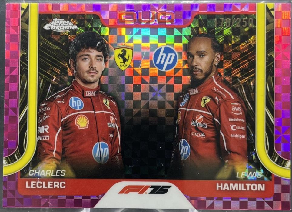 Charles Leclerc / Lewis Hamilton [Pink Checker Flag Refractor] #165