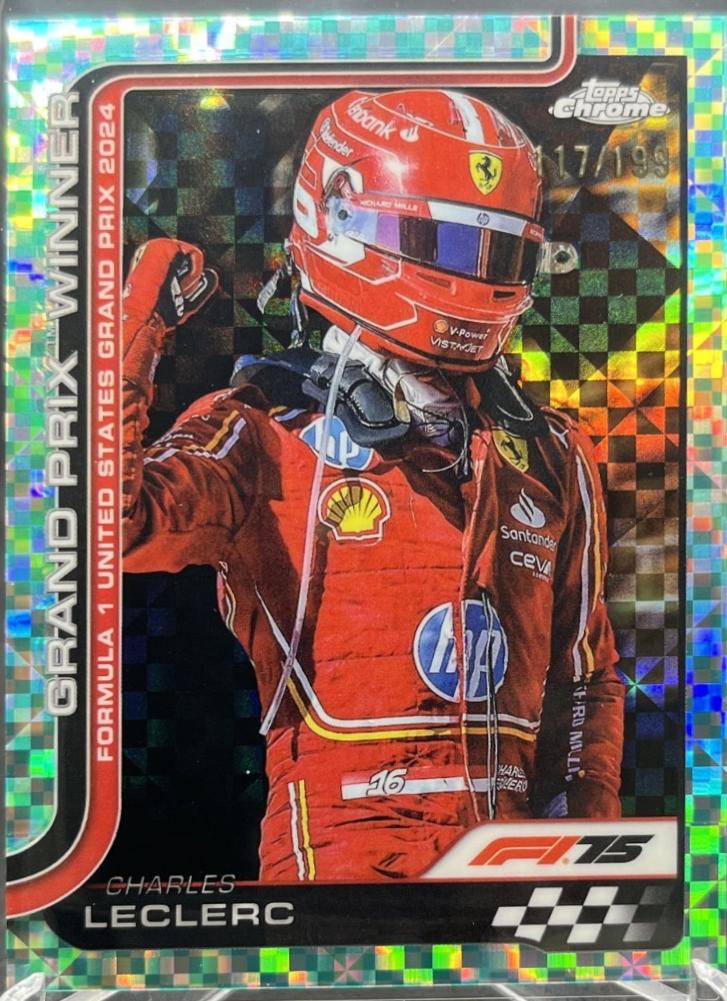 Charles Leclerc [Aqua Checker Flag Refractor] #111