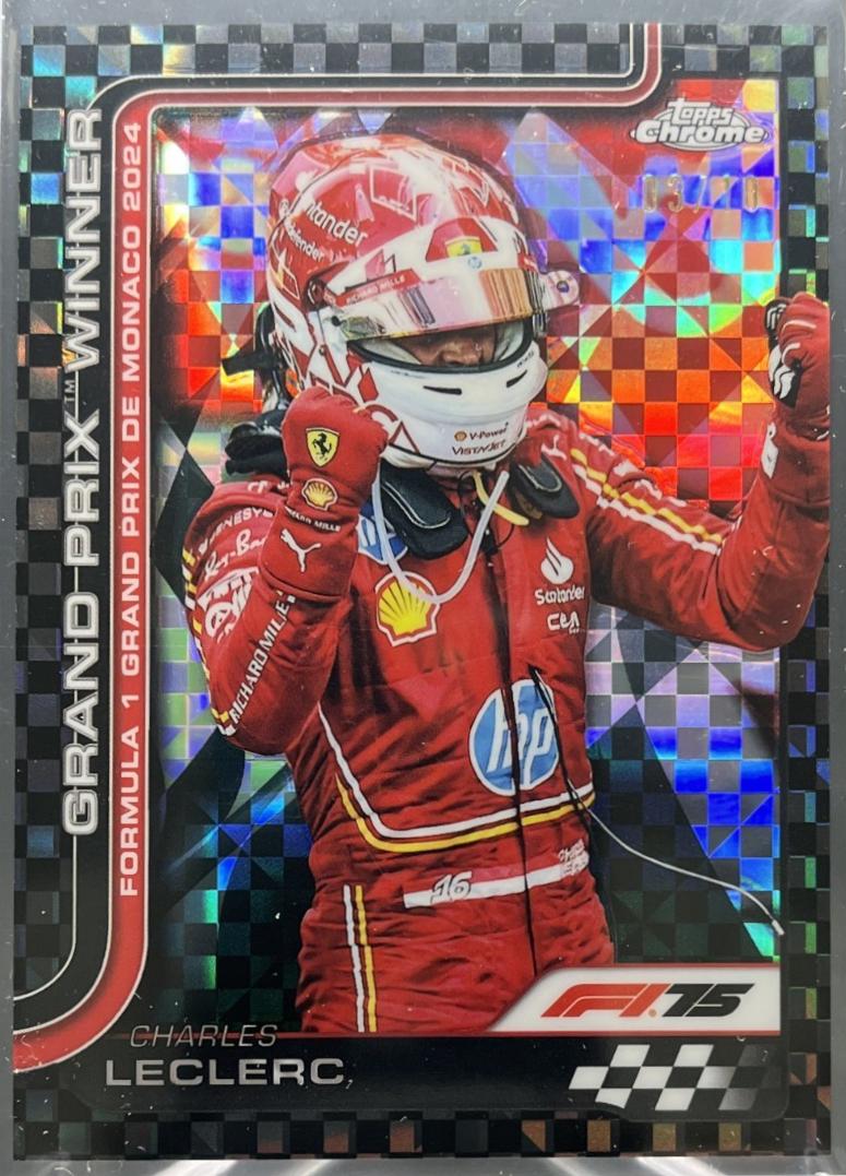 Charles Leclerc [Black Checker Flag Refractor] #100
