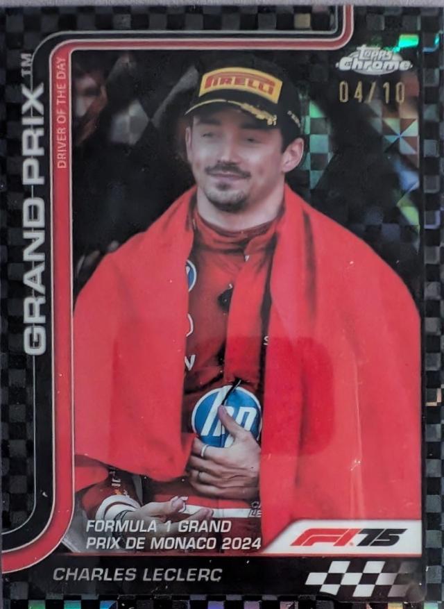 Charles Leclerc [Black Checker Flag Refractor] #129
