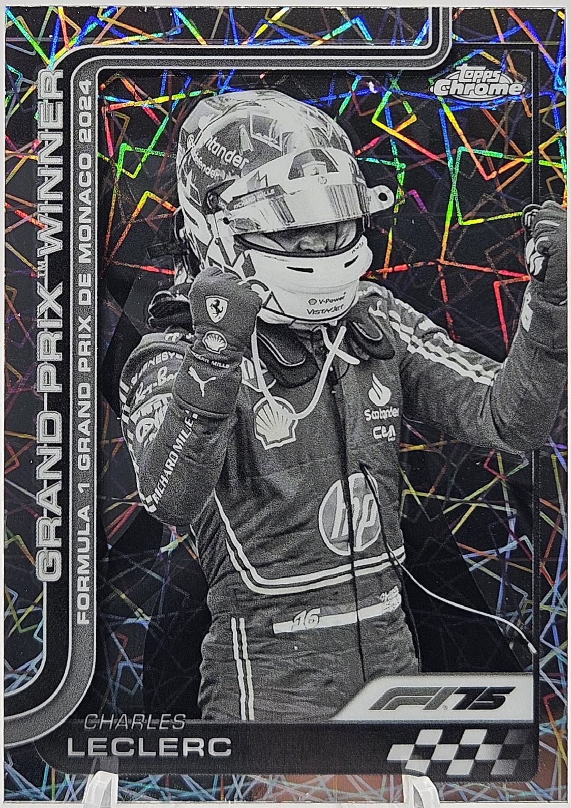 Charles Leclerc [Black White Lazer Refractor] #100