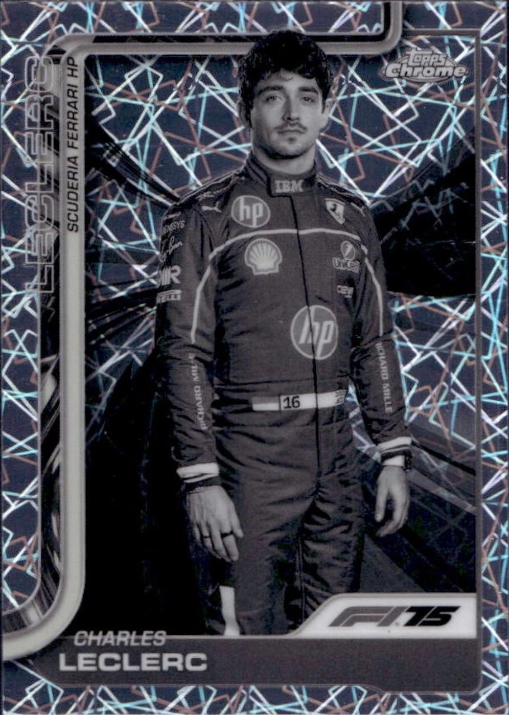 Charles Leclerc [Black White Lazer Refractor] #3