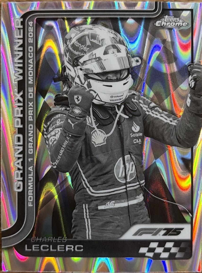 Charles Leclerc [Black White RayWave Refractor] #100