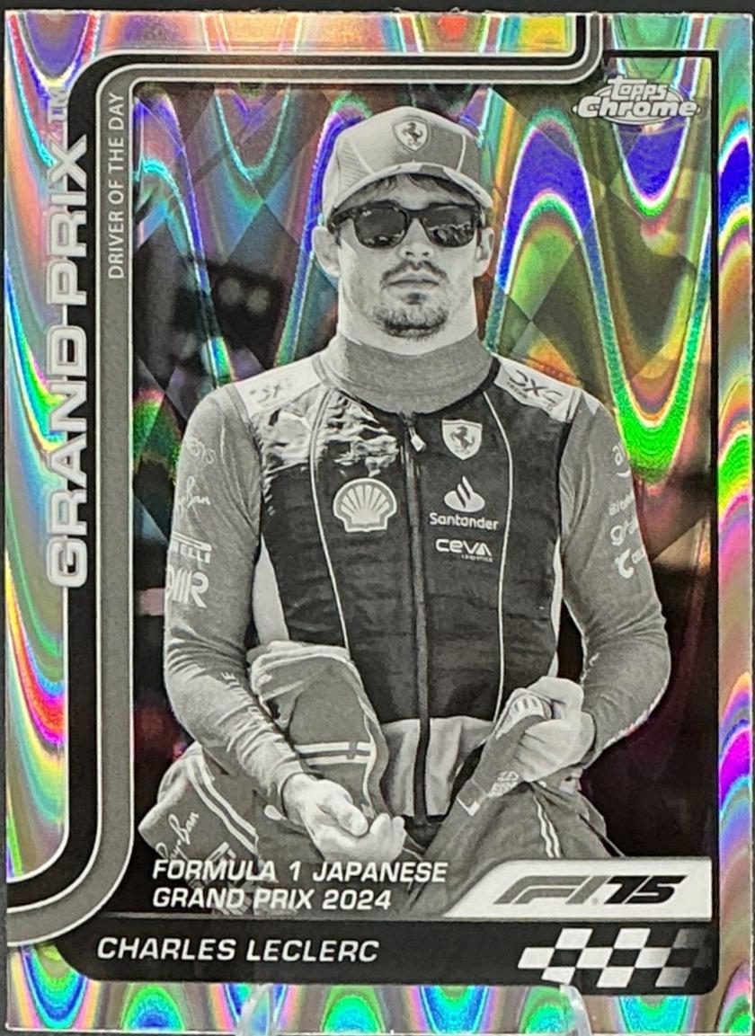 Charles Leclerc [Black White RayWave Refractor] #125