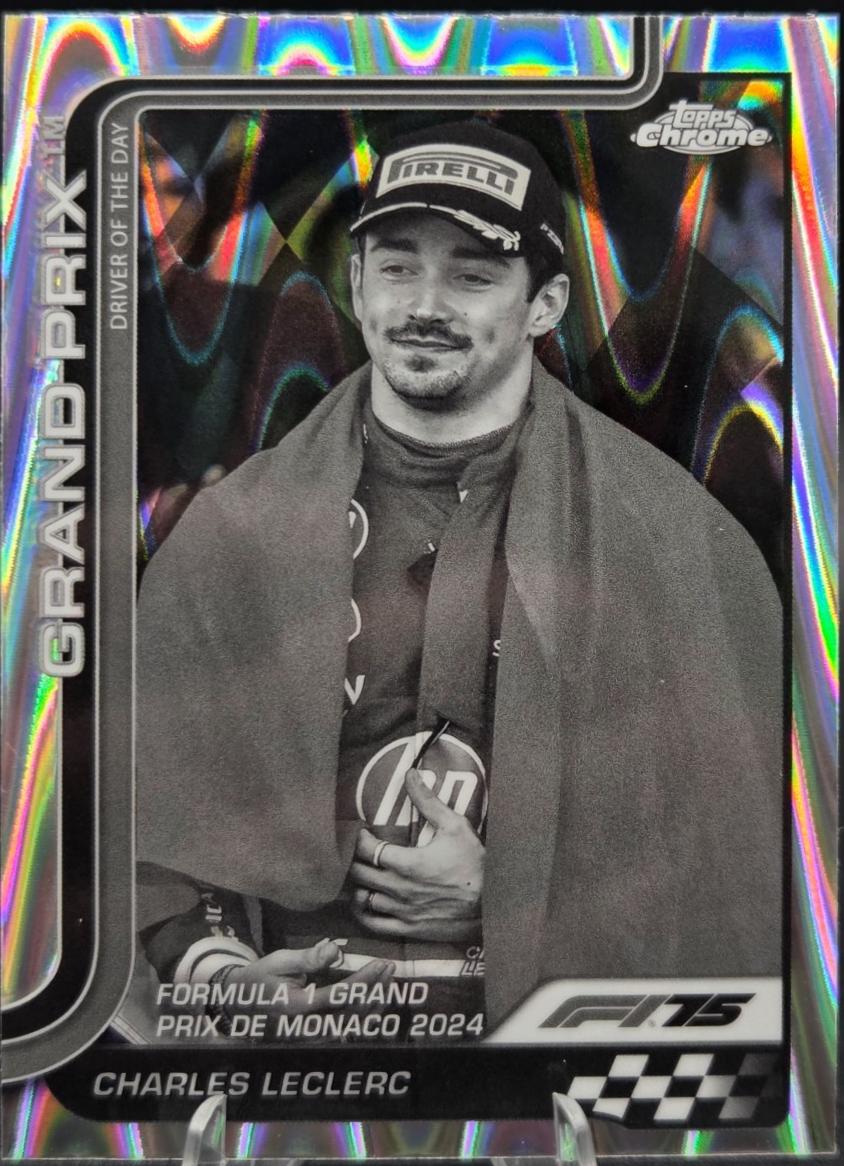 Charles Leclerc [Black White RayWave Refractor] #129