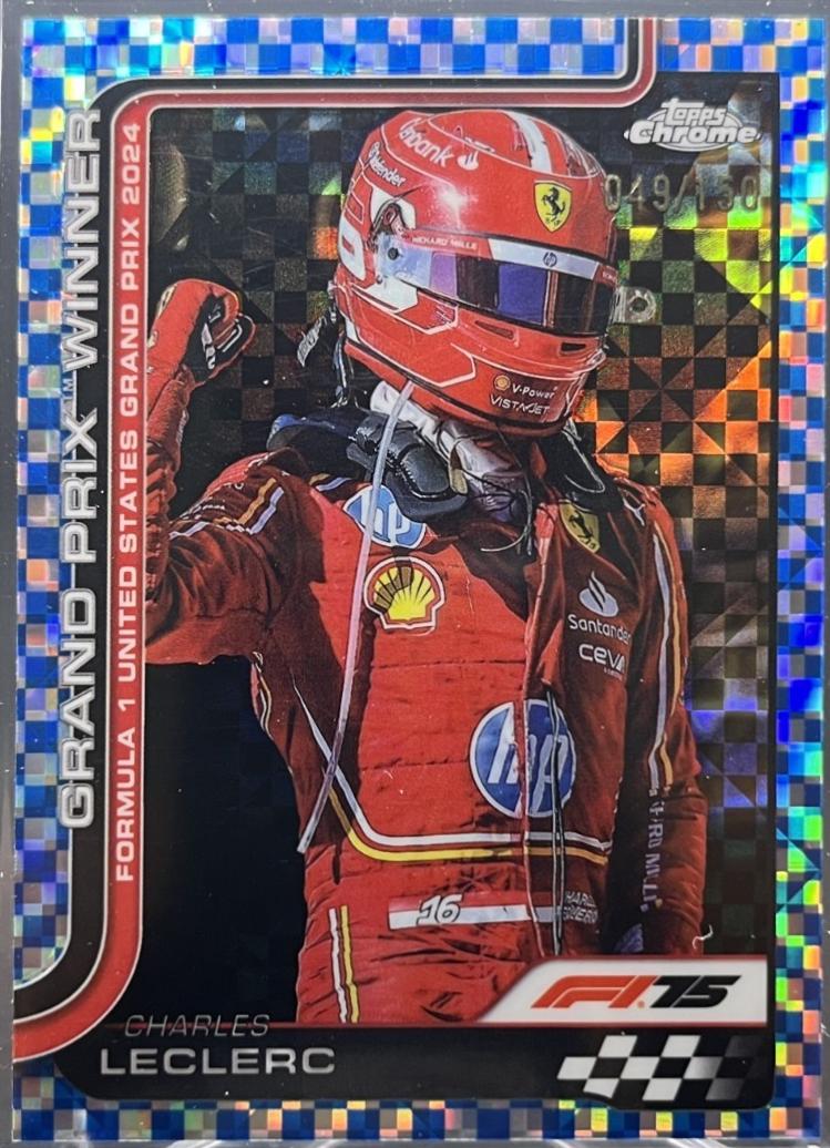 Charles Leclerc [Blue Checker Flag Refractor] #111