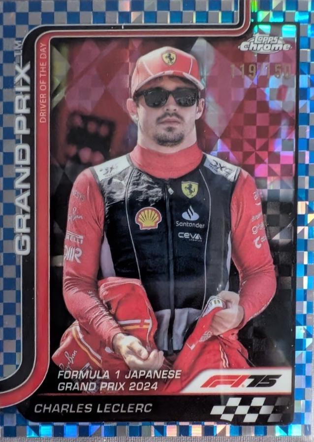 Charles Leclerc [Blue Checker Flag Refractor] #125
