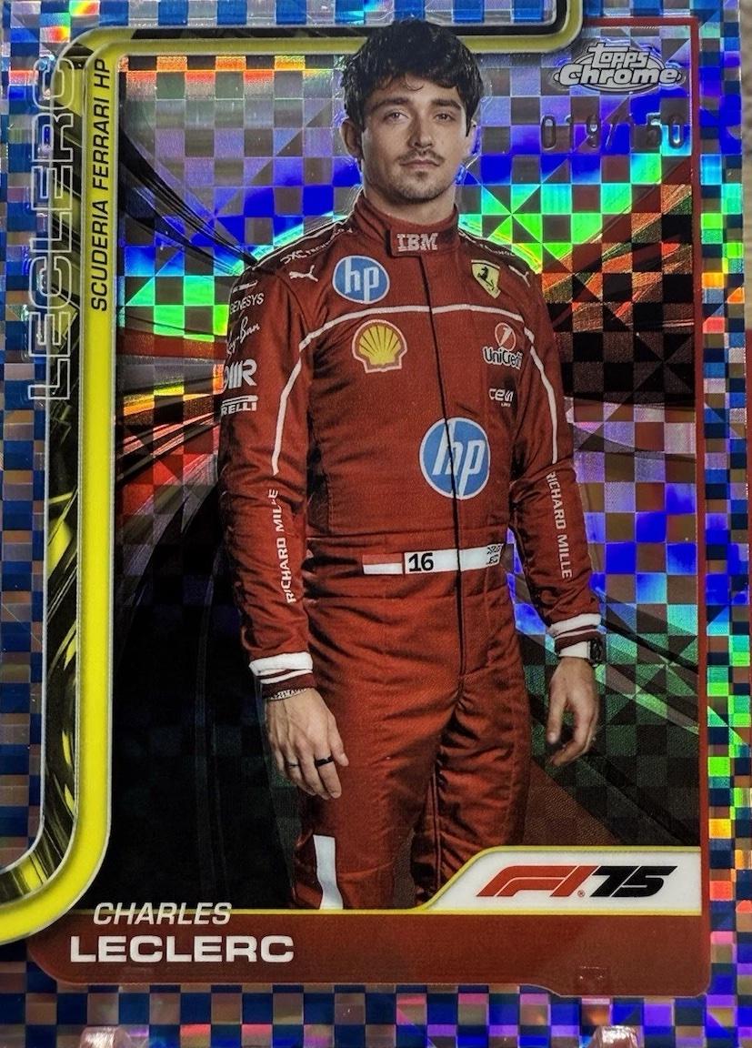 Charles Leclerc [Blue Checker Flag Refractor] #3