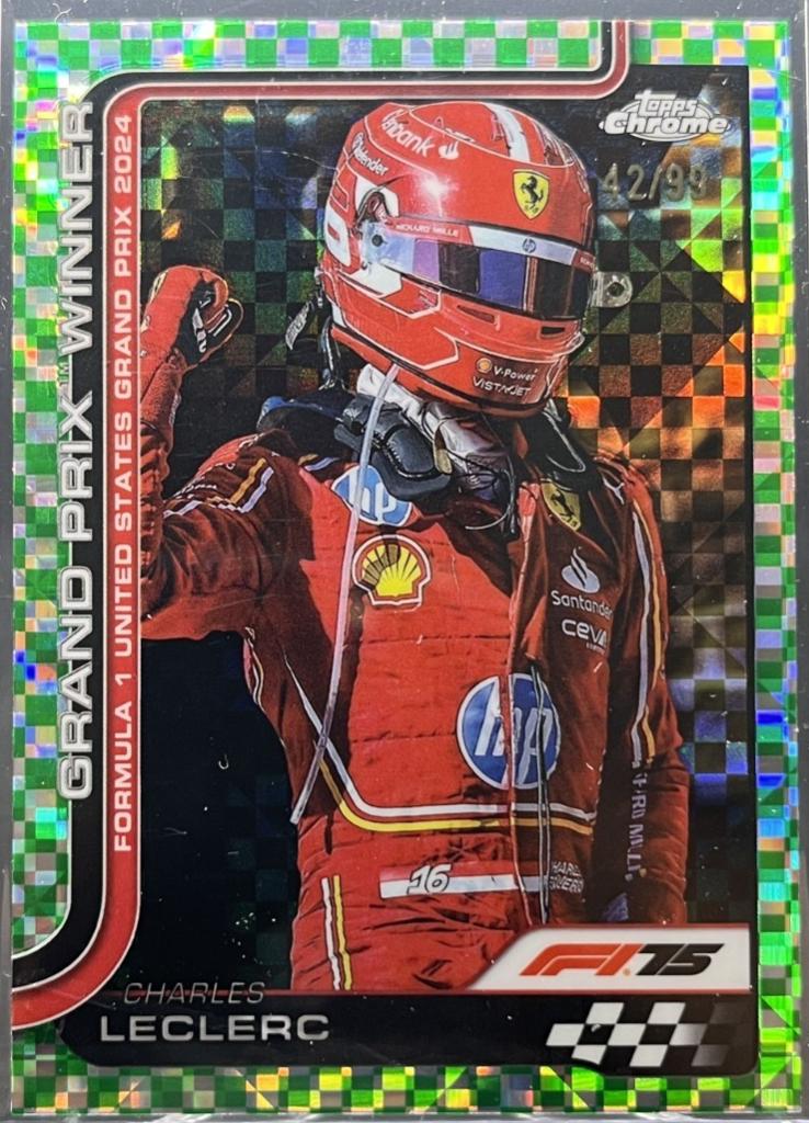 Charles Leclerc [Green Checker Flag Refractor] #111