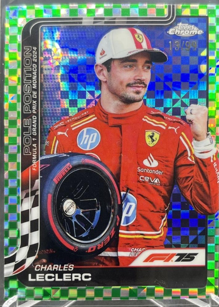 Charles Leclerc [Green Checker Flag Refractor] #118