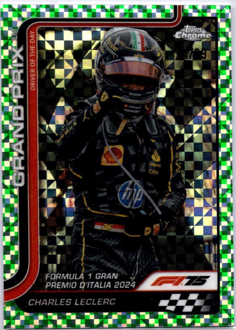 Charles Leclerc [Green Checker Flag Refractor] #137