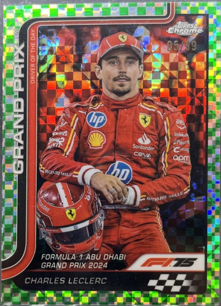 Charles Leclerc [Green Checker Flag Refractor] #145