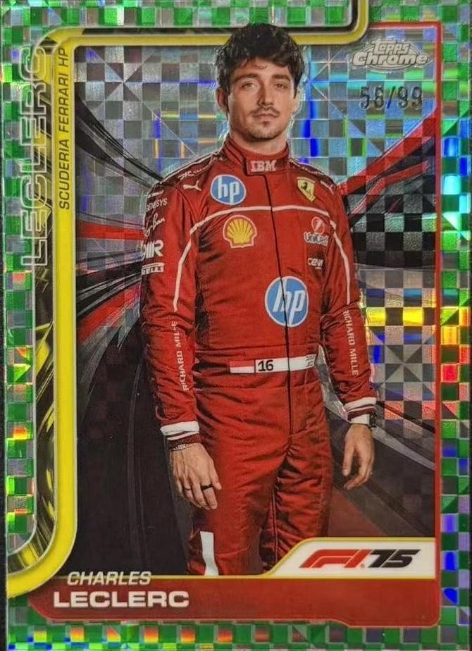 Charles Leclerc [Green Checker Flag Refractor] #3