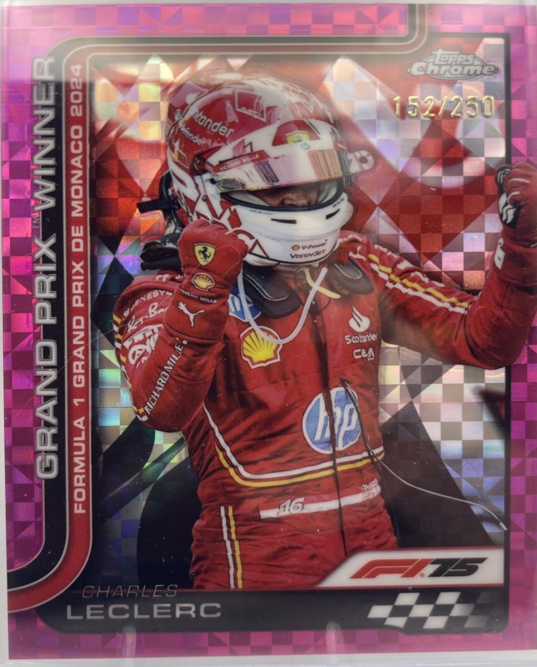 Charles Leclerc [Pink Checker Flag Refractor] #100
